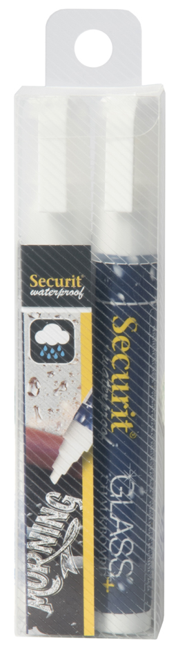 Securit Kreidemarker WATERPROOF MEDIUM, weiß