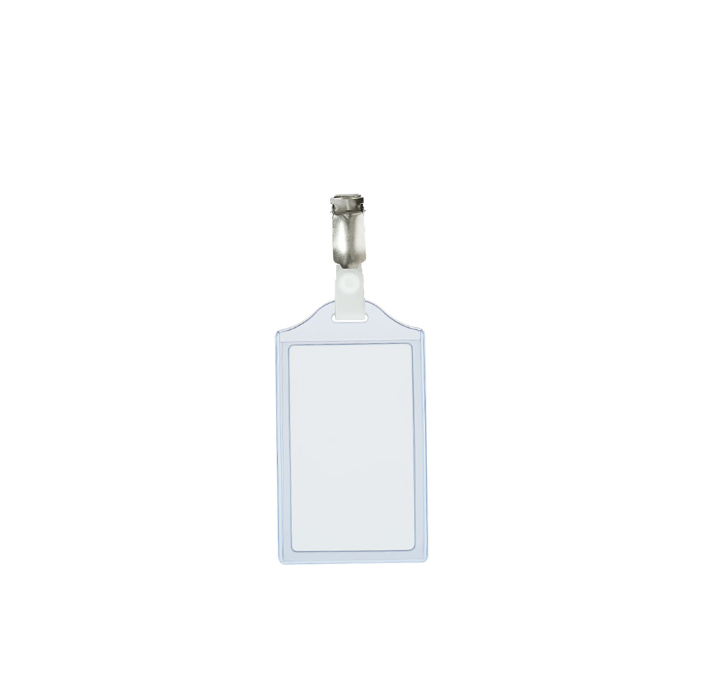 074ee5ed73e8f79e74ee90f1fc1053f3 5 DUAL Kartenhalter inkl. CLIP - weiches PVC - Hochformat - Clip