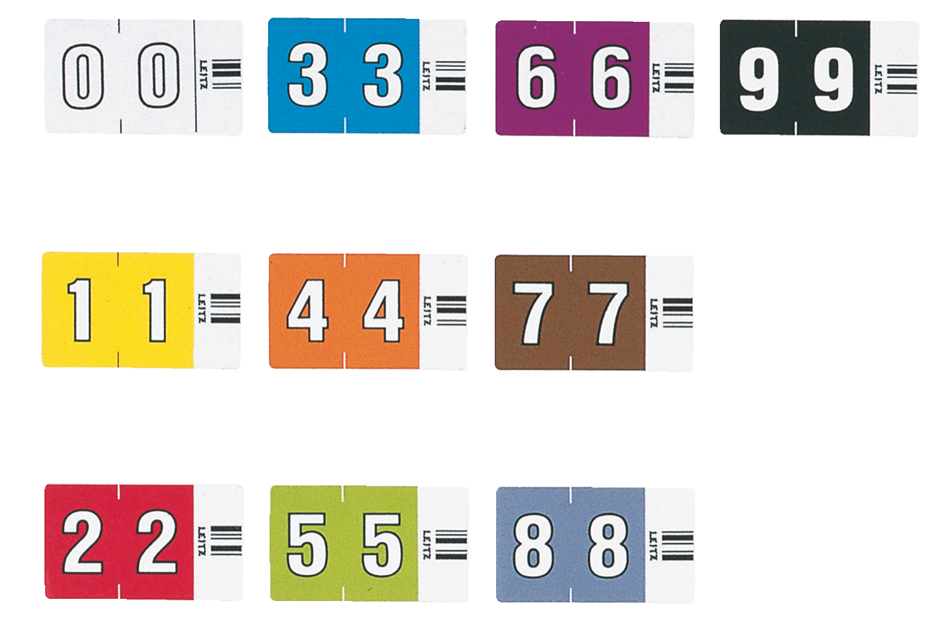 LEITZ Ziffernsignal Orgacolor ´5´, auf Rolle, hellgrün
