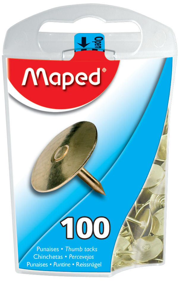 311011_pa_box_et Maped Reißnägel, verkupfert, Durchmesser: 10 mm