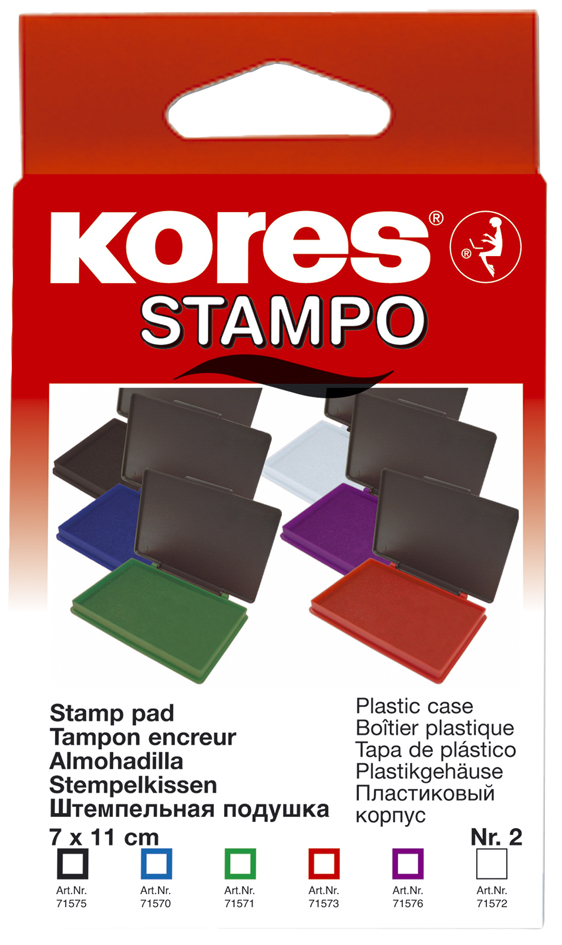 Kores-2009-50858933aa574a09 Kores Stempelkissen ´STAMPO´, (B)110 x (T)70 mm, blau