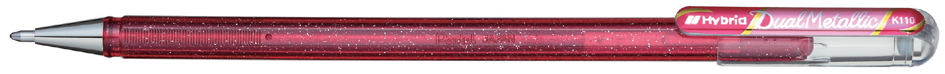 K110-DPX Pentel Hybrid Gel-Tintenroller ´Dual Pen´, schwarz/rot