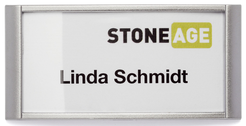 8540_23_GEN_B5893a3617496e DURABLE Namensschild CLASSIC, mit Magnet, 74 x 34 mm, silber