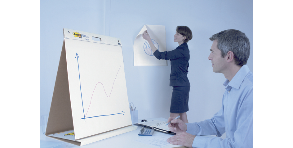 3M_536R_Anw_2 Post-it Meeting Chart Super Sticky, mit Aufsteller, weiß