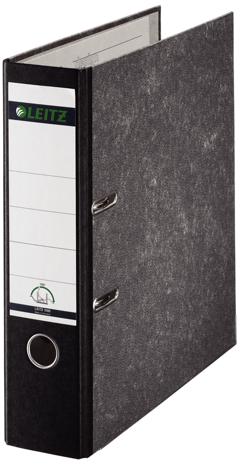 1080509558935e51ce17f LEITZ Wolkenmarmor-Ordner, 180 Grad, DIN A4, 80 mm, grau