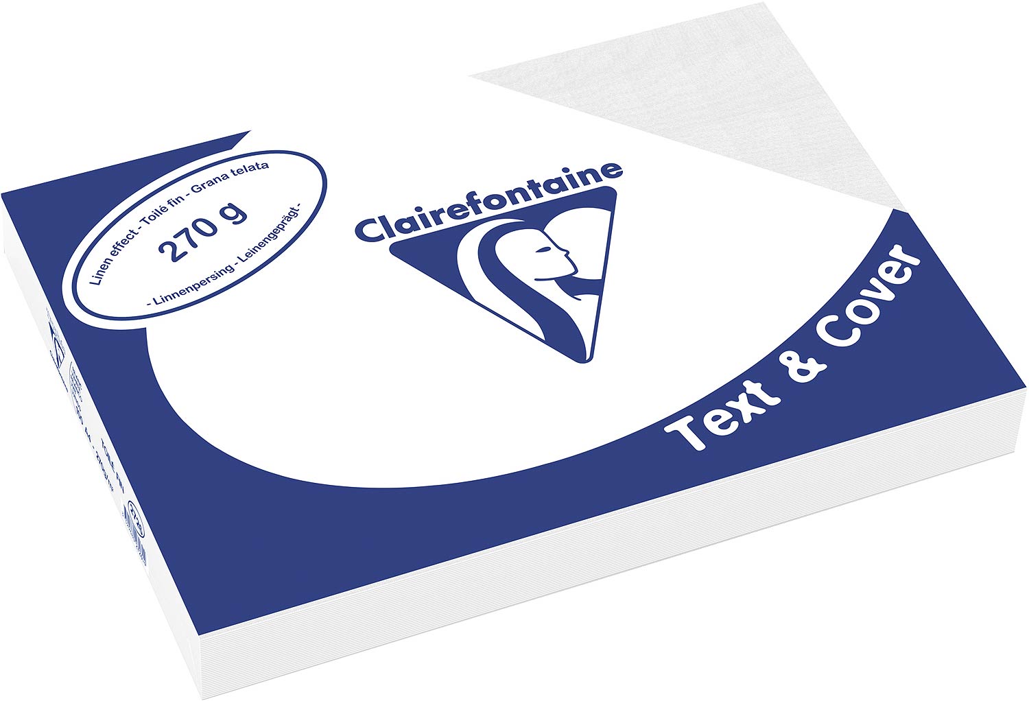 81cca02339d606b581ee7d56bbd7b5f0 Clairefontaine Einbanddeckel, Leinenstruktur, 270 g/m² - weiß