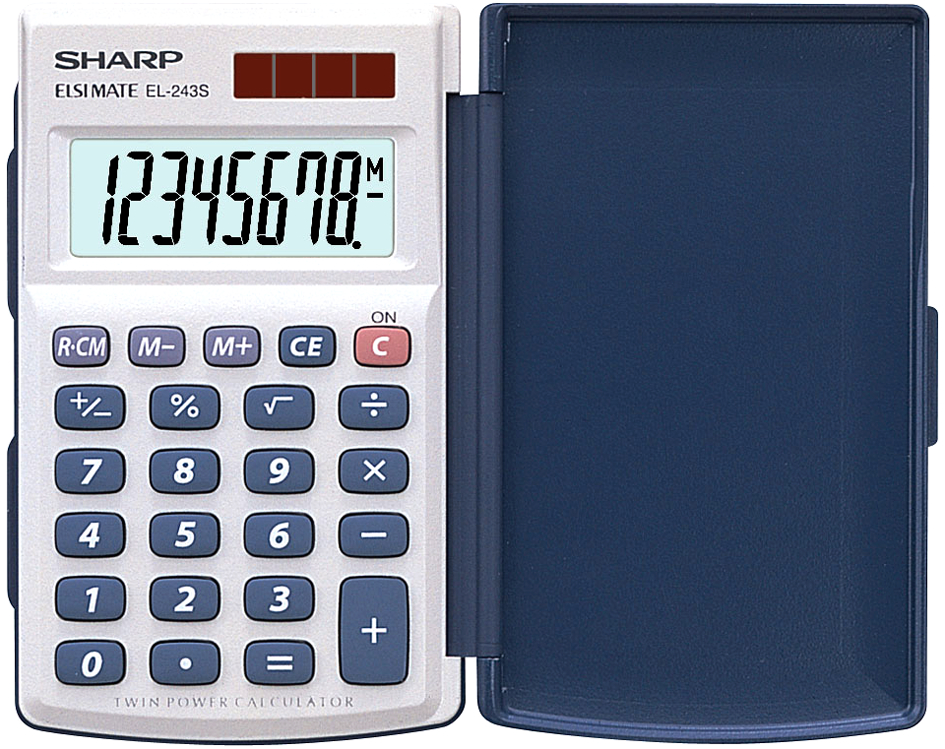 EL-243S SHARP Taschenrechner EL-243 S, Solar-/ Batteriebetrieb