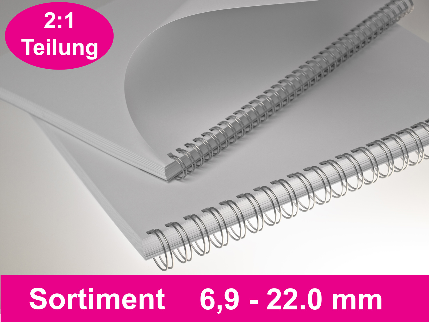 54fd0d57efab709c4ce6d1a86344261c RENZ Drahtbinderücken STARTERSET 2:1, silber blank (nn) - silber blank (nn)