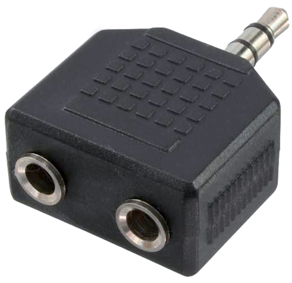 CA1002 LogiLink Audio-Adapter, 3,5 mm Klinkenstecker - 2x 3,5 mm