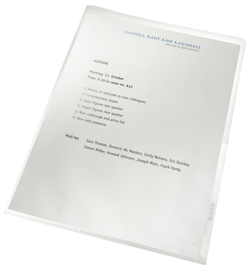40011003 LEITZ Sichthülle re:cycle, A4, PP-Restmaterail, 0,13 mm