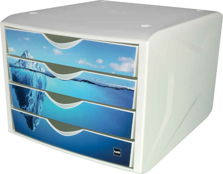 helit Schubladenbox `the chameleon`, Dekor arctic