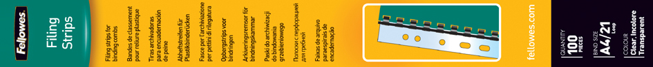5360401589afb07698f1 Fellowes Abheftstreifen für Plastikbindung, transparent
