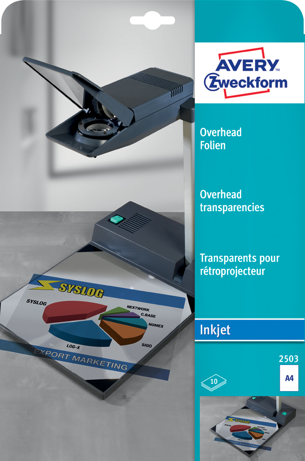250358935874ba31c AVERY Zweckform Inkjet OHP-Folien, A4, klar, Stärke 0,11 mm