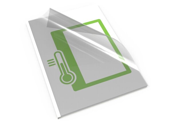 50 Thermomappen RENZ, weißer Karton mit klarem Deckblatt  -  1.5 mm 50 Thermomappen RENZ, weißer Karton mit klarem Deckblatt  -  1.5 mm