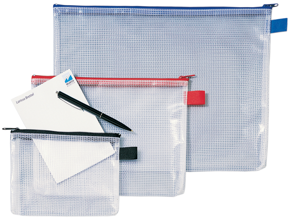 130025658b54bd9820db Rexel Reißverschlusstasche Mesh Bags, DIN A5, PVC, schwarz