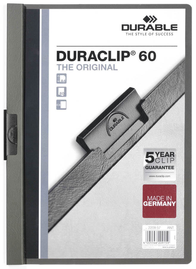 2209-575893753fc8df5 DURABLE Klemmhefter DURACLIP ORIGINAL 60, DIN A4, anthrazit