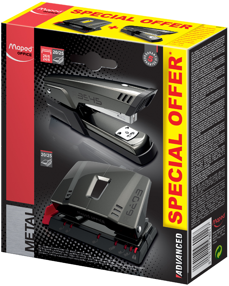 898011_pa_fr_v Maped Heftgerät- & Locher-Set Advanced, taupe