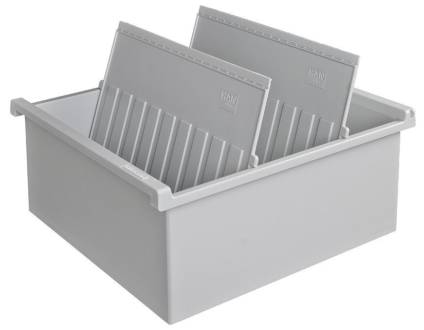 954_0_1158936b0141e34 HAN Stützplatte für Karteikästen, A5 quer, lichtgrau