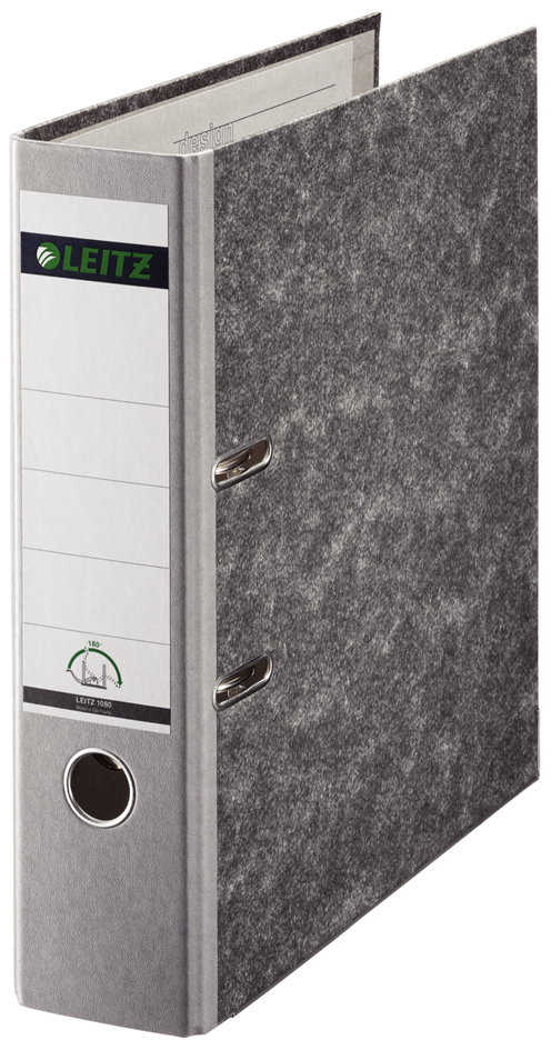 1080508558935e5197c91 LEITZ Wolkenmarmor-Ordner, 180 Grad, DIN A4, 80 mm, grau