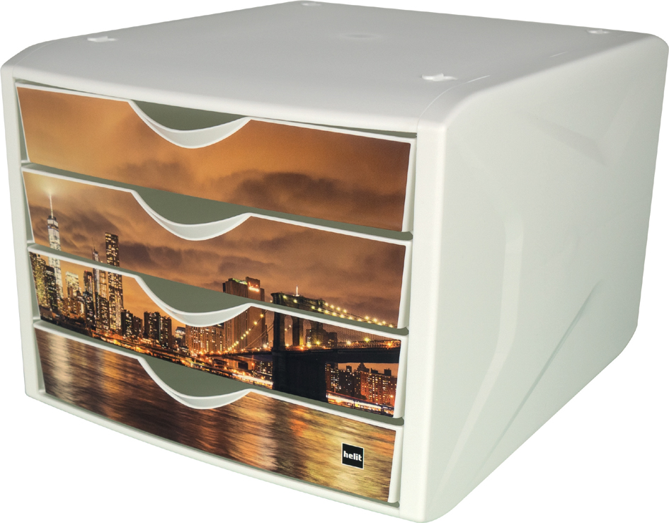helit Schubladenbox `the chameleon`, Dekor arctic