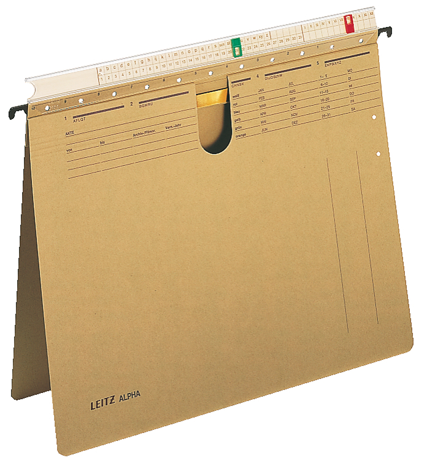 19340013-2 LEITZ ALPHA Hängehefter, A4, mit Organisationsleiste, natron