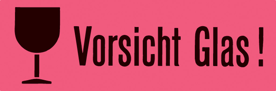 675058934c9e03512 HERMA Hinweisetiketten ´Vorsicht Glas´, 39 x 118 mm