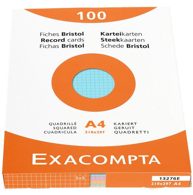 EXACOMPTA Karteikarten, DIN A4, blanko, grün