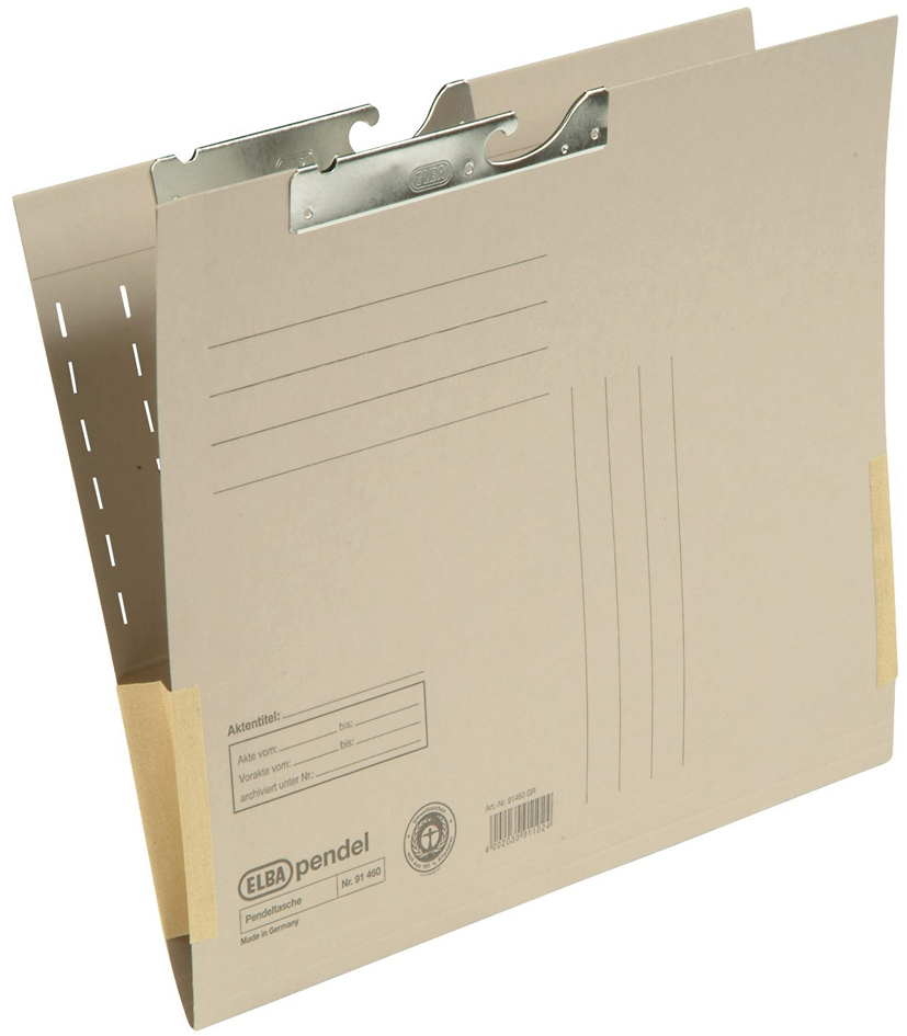91460_GR58934177d2110 ELBA Pendeltasche, DIN A4, mit Kartonfröschen, Natronkarton