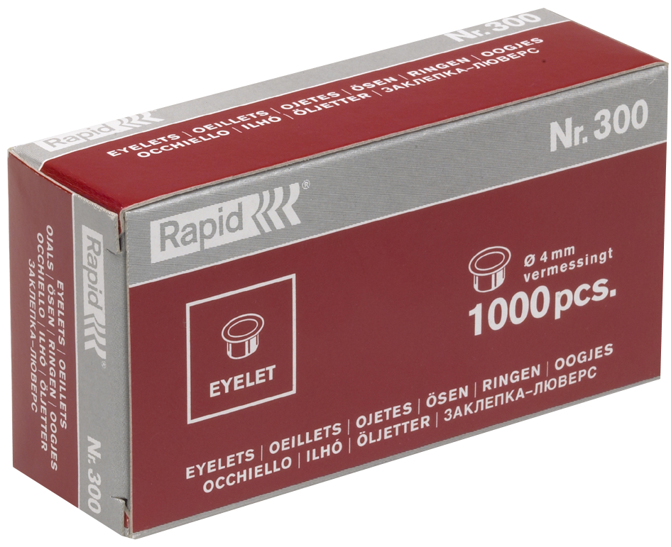 31073008 Rapid Ösen Nr. 300, vermessingt, Durchmesser: 4 mm