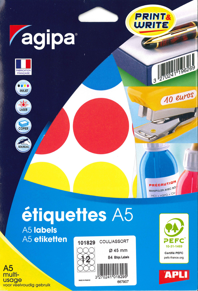 66000269589afc680c4c4 agipa Markierungspunkte, Durchmesser: 45 mm, rund, farbig