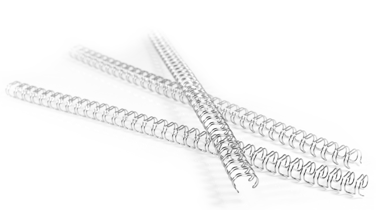 100 Drahtbinderücken NEUTRAL Teilung 3:1, 9,5 mm - silber