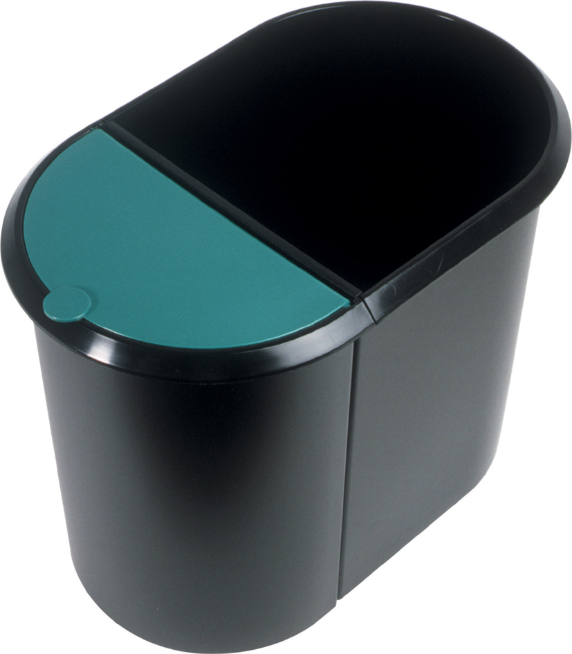 H61039_94_E_1_30058932a839da05 helit Papierkorb Duo-System, oval, PE, schwarz/blau