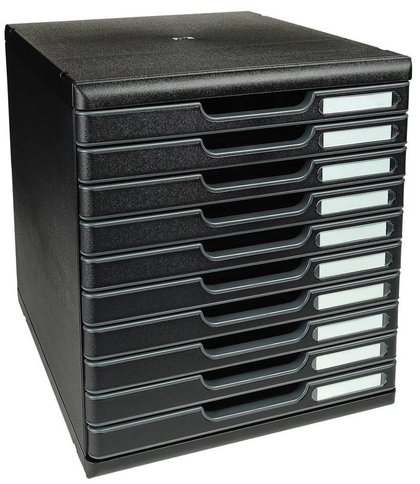 302414D9fXvuLNAuSPwF EXACOMPTA Schubladenbox MODULO A4, 10 Schübe, harlekin