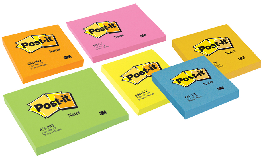 654-655-sammelbild58937379aaf88 Post-it Haftnotizen, 127 x 76 mm, neongrün