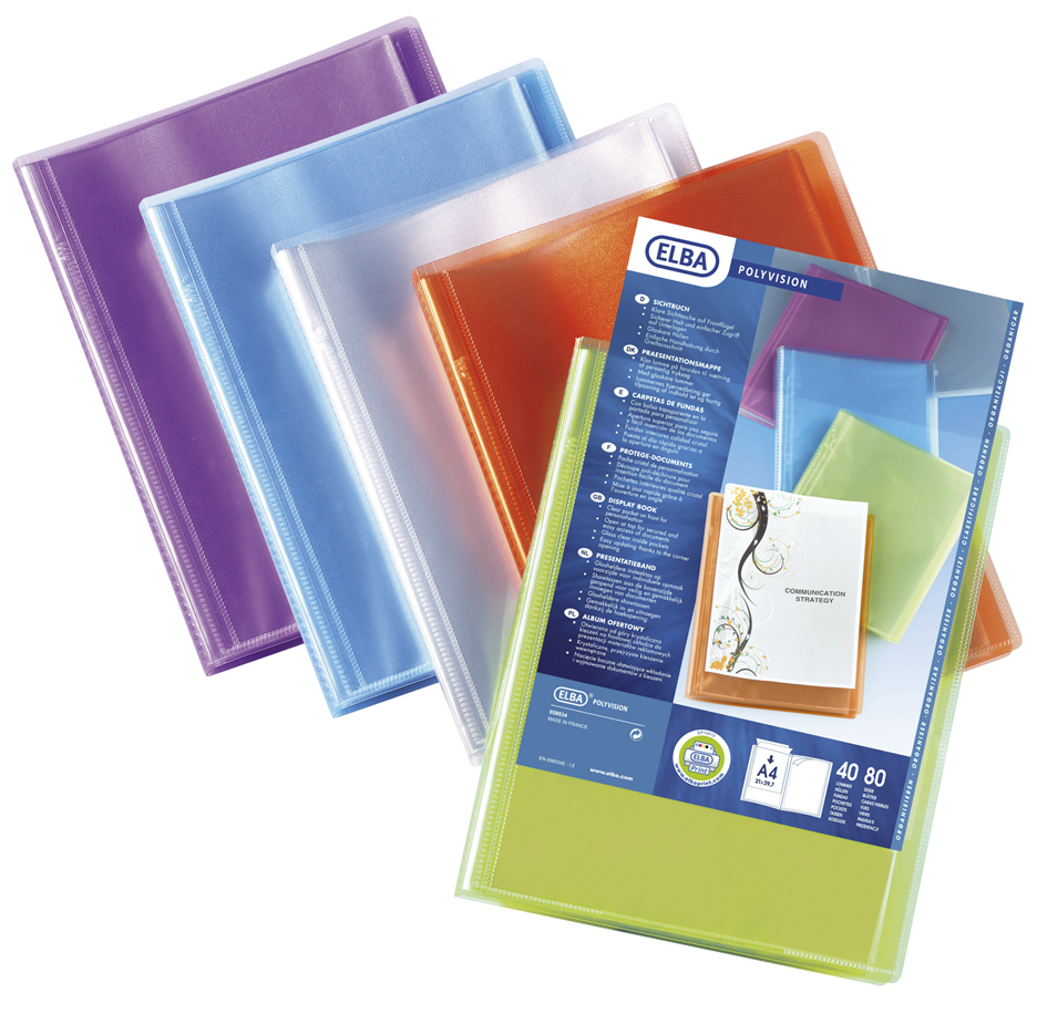 051034-SP ELBA Präsentations-Sichtbuch POLYVISION, 20 Hüllen, sortiert