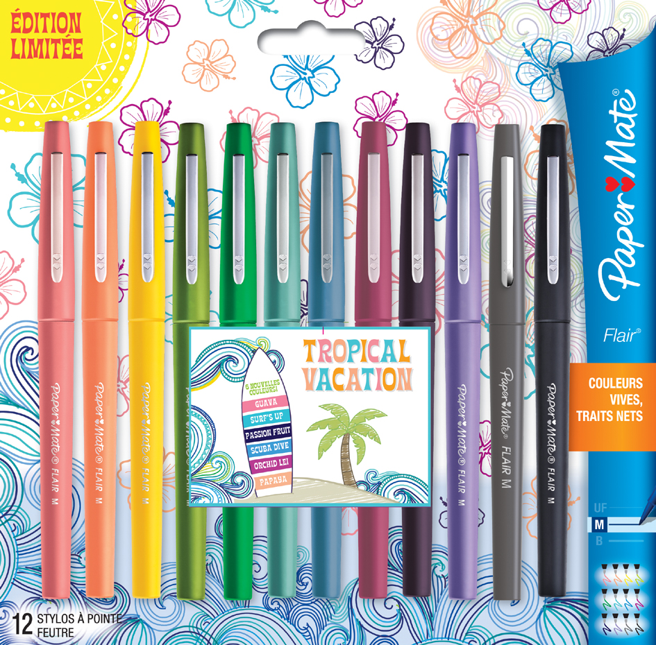 5103954 Paper:Mate Faserschreiber Flair TROPICAL VACATION, 12er Etui