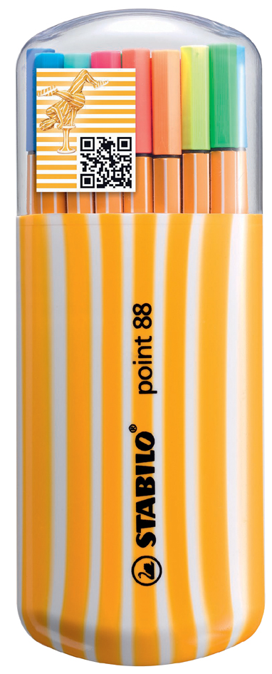 St_15139_8820-022_Assort STABILO Fineliner point 88, 20er Zebrui Neon