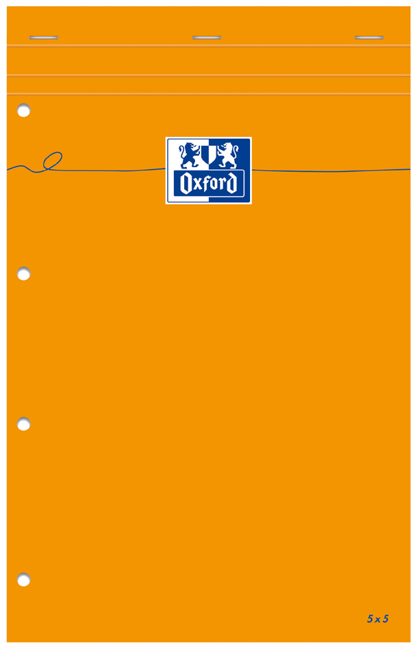 100106284-JPEG Oxford Notizblock, 210 x 315, kariert - mit Rand, 80 Blatt