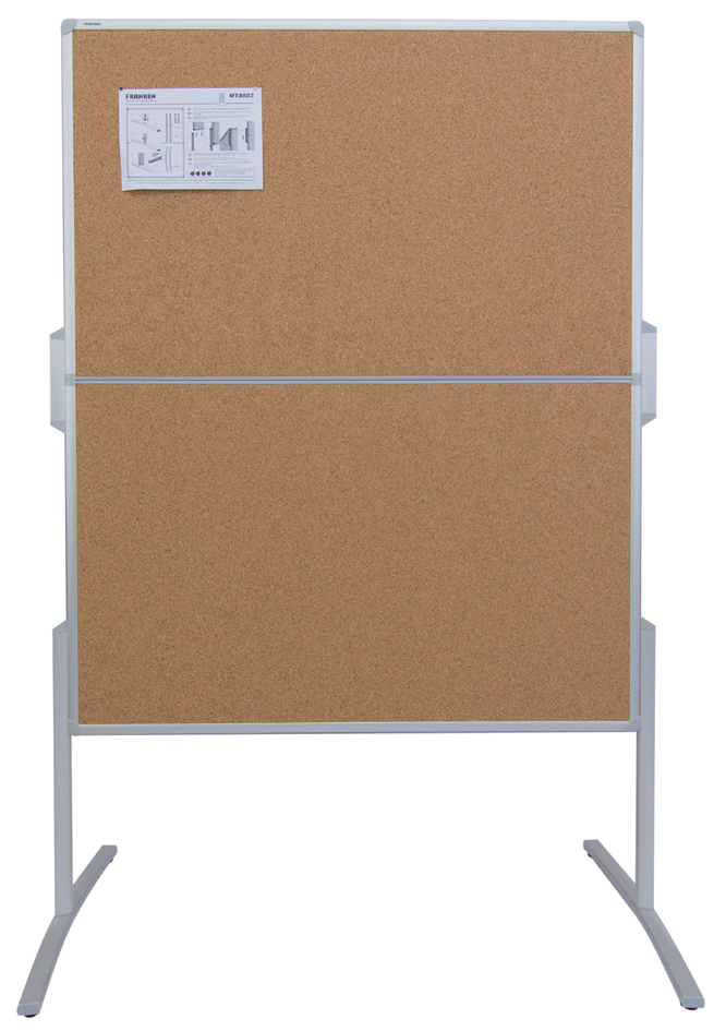 MT8804_1 FRANKEN Moderationstafel PRO, klappbar, Kork-Oberfläche