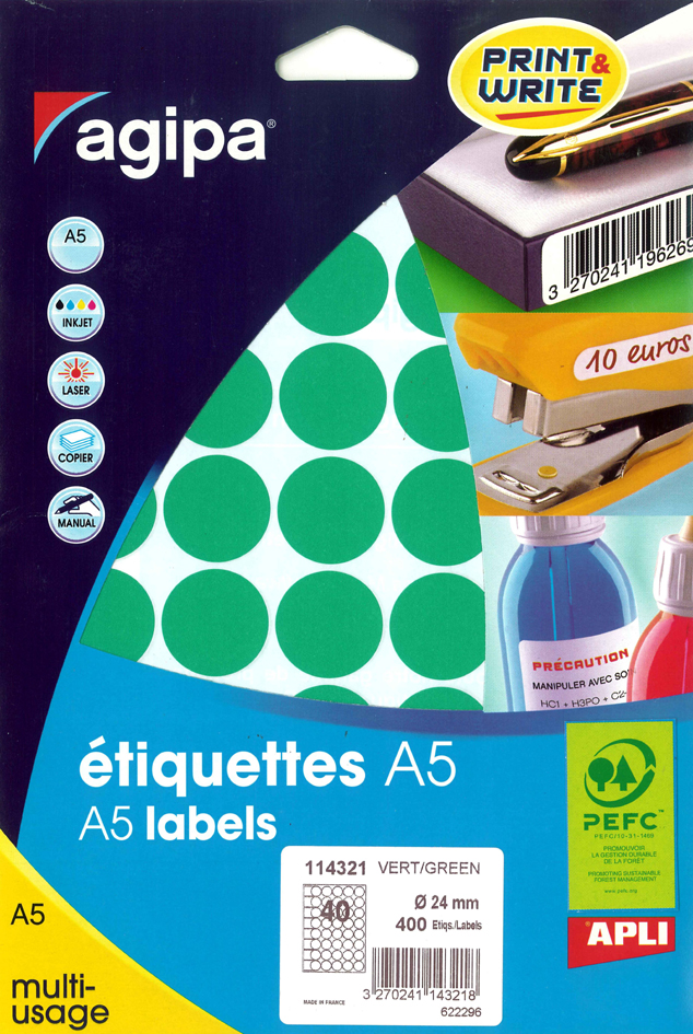 114321589afbefd3e03 agipa Markierungspunkte, Durchmesser: 24 mm, rund, grün