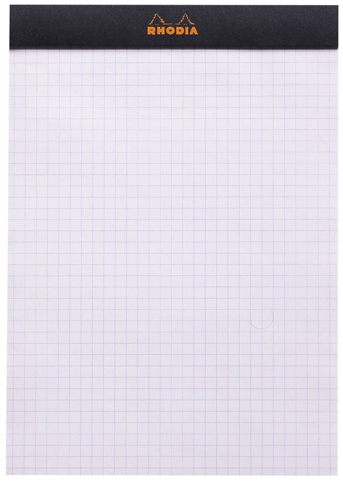 RHODIA Notizblock No. 16, DIN A5, kariert, schwarz