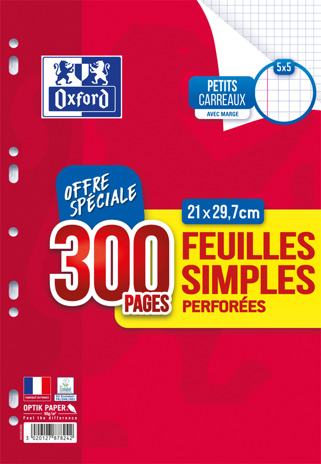 400019148 Oxford Ringbucheinlagen, DIN A4, kariert