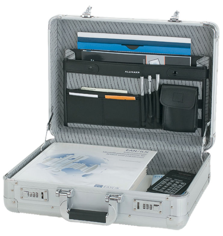 45114 ALUMAXX Attaché-Koffer ´TAURUS´, Aluminium, silber