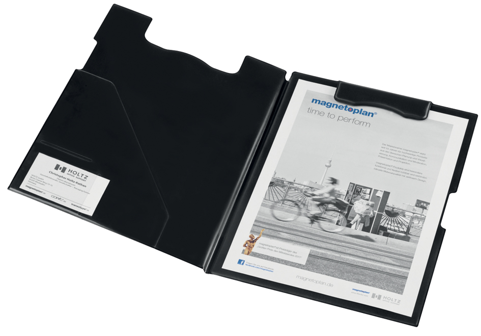 1131612 magnetoplan Magnetische Klemmbrett-Mappe, schwarz