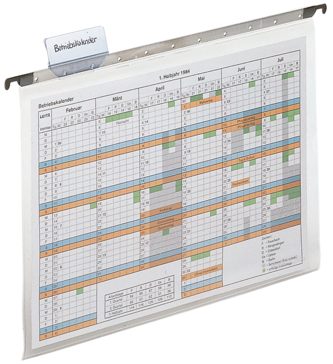 1929 LEITZ ALPHA Klarsichttasche, A4, rechts offen, glasklar