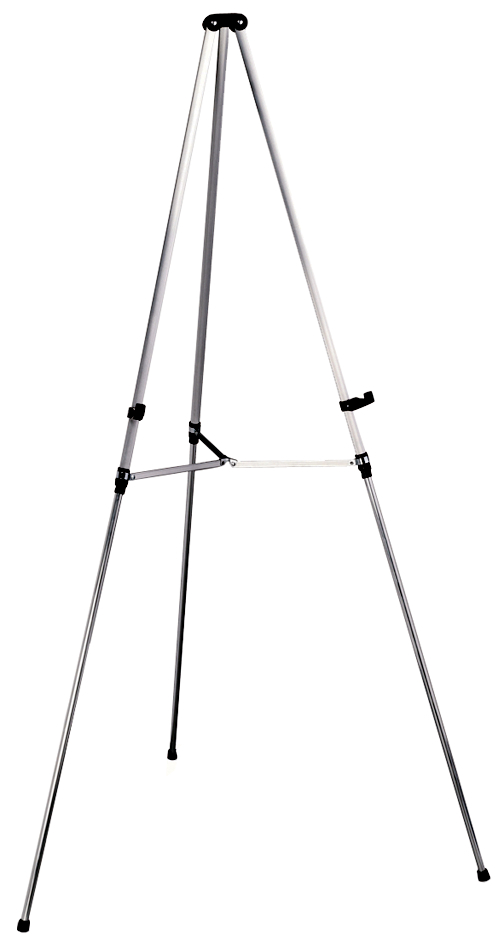 Q55E nobo Teleskop-Aufsteller für Tafel, weißalumimium
