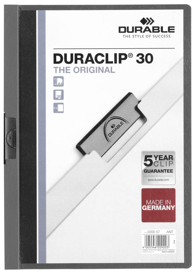 DURABLE Klemmhefter DURACLIP ORIGINAL 30, DIN A4, sortiert