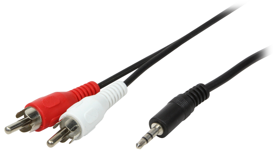 CA1043 LogiLink Audiokabel, 2x Cinchstecker - 3,5 mm Klinkenstecker