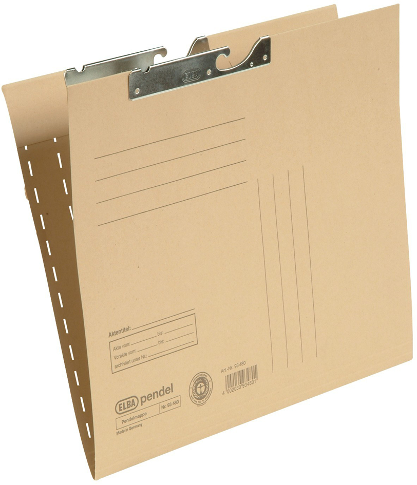 93480 ELBA Pendelmappe, für DIN A4, mit Schlitzstanzung, natron