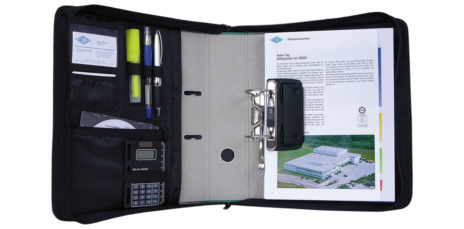 58601 WEDO Ordnertasche, schwarz, für DIN A4 Ordner